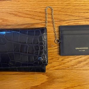 Cole Haan Grandseries Navy Blue Leather Wallet